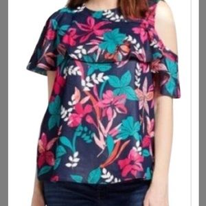 Isabel maternity tropical print top